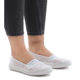 Zapatillas 1148-Y blancas con cordones blanco