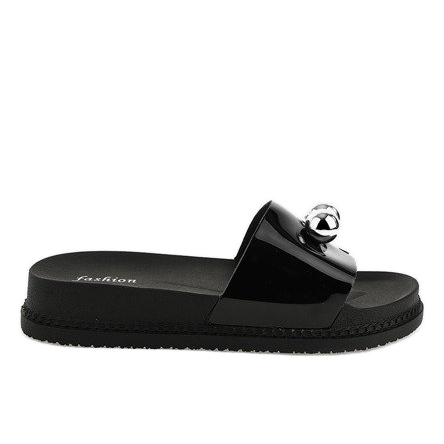 Zapatillas negras con bolas 1819 negro Zapatillas negras con bolas 1819 negro