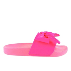 Zapatillas rosa neón con lazo MU-6 rosado