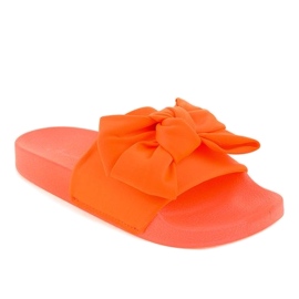 Pantuflas naranjas con lazo MU-6 neón