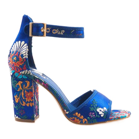 Sandalias azules en el poste 77-14