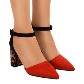Sandalias rojas sobre ante post MM-621 rojo