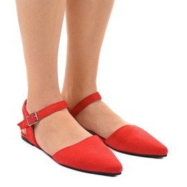 Sandalias bailarinas rojas 235-4 rojo