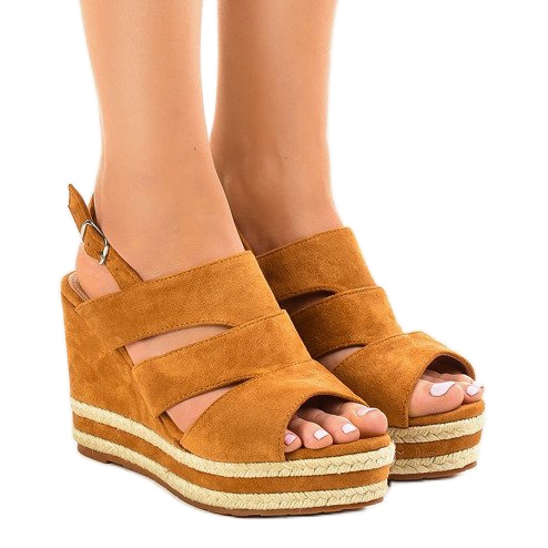 Alpargatas marrones con cuña FG6 marrón Alpargatas marrones con cuña FG6 marrón