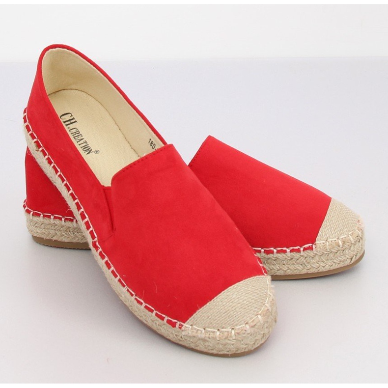 Alpargatas rojas para mujer 180-5 Red II-GAT rojo