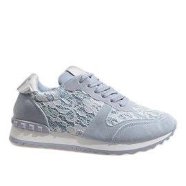 Deportivas azules con puntilla G-100