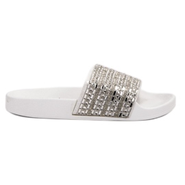 Queen Vivi Pantuflas con Cristales blanco