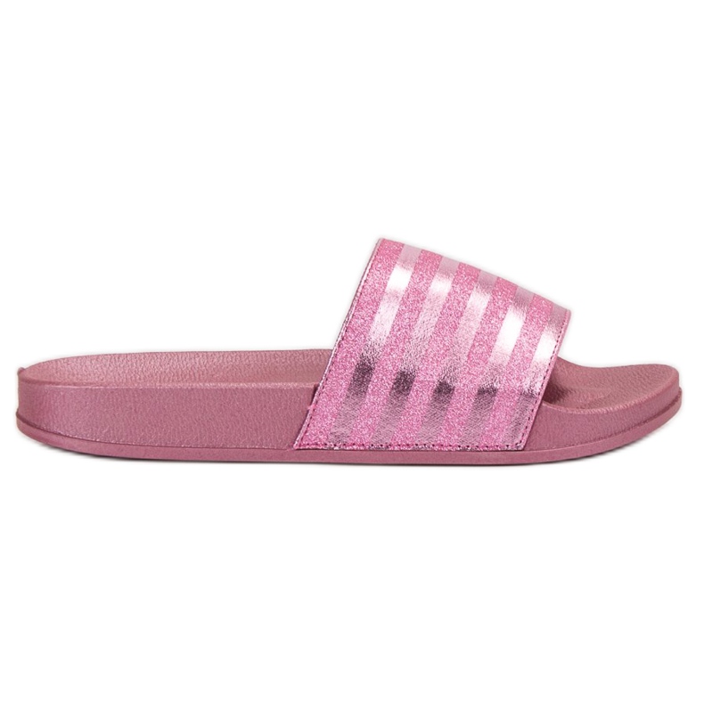 Weide Pantuflas Con Brillo rosado