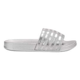 Weide Pantuflas Con Brillo gris
