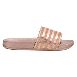 Weide Pantuflas Con Brillo rosado