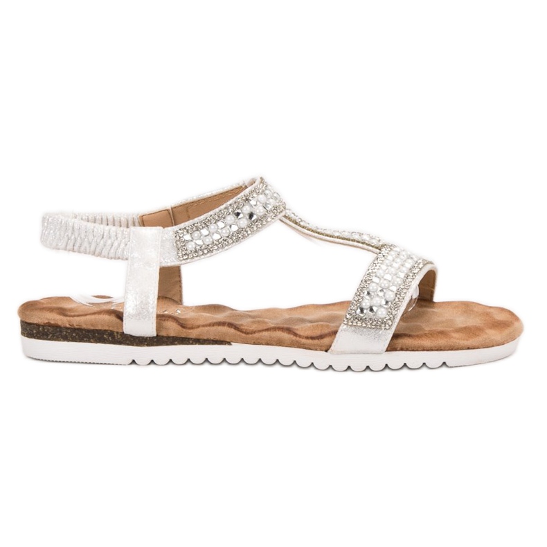 Emaks Sandalias de mujer decoradas gris