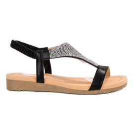 Top Shoes Sandalias negras con estilo negro