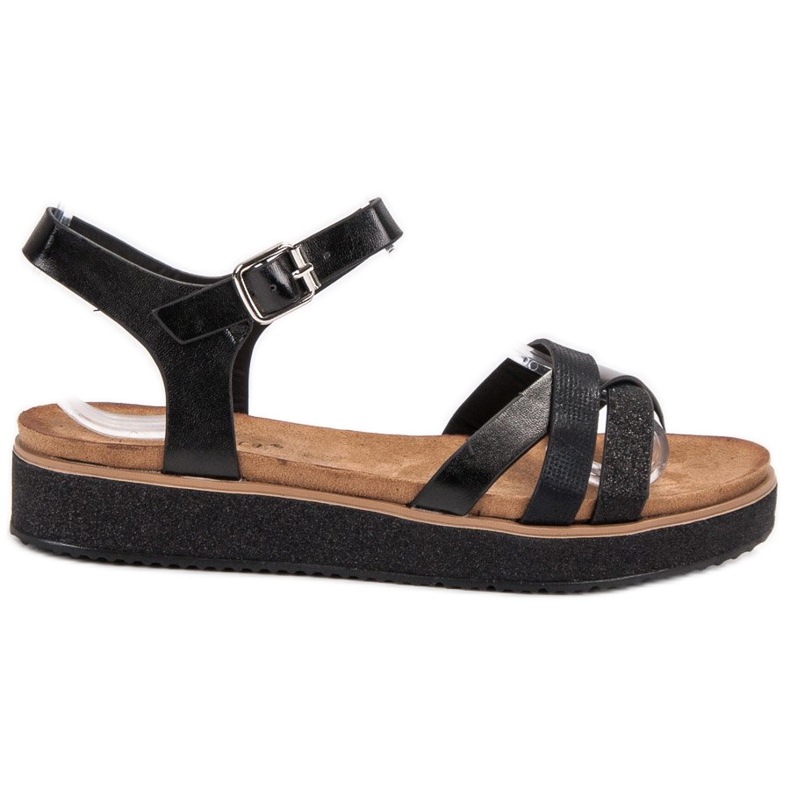 Bestelle Sandalias con suela de purpurina negro