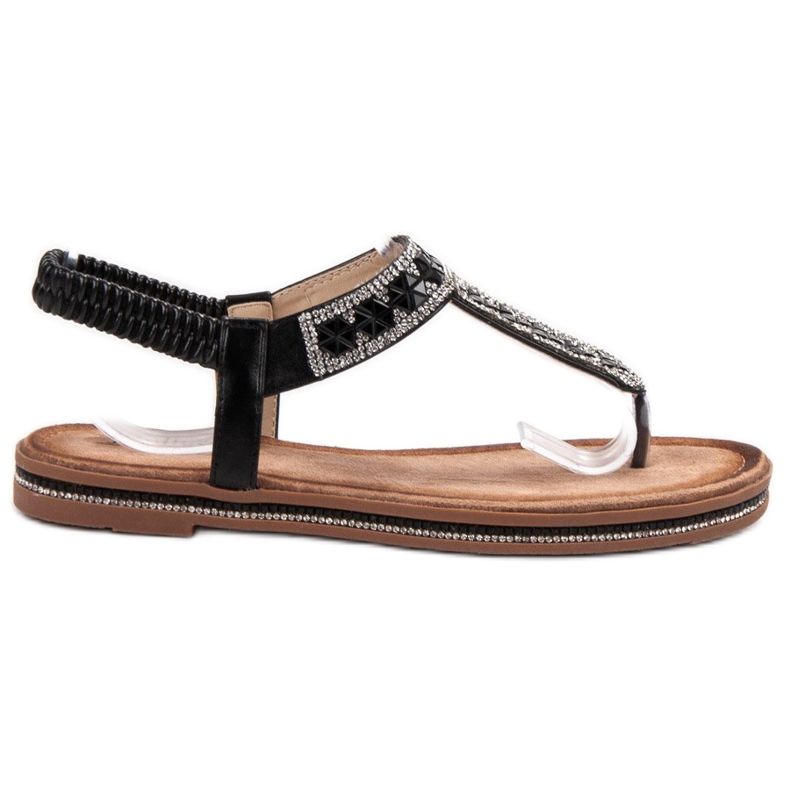 SHELOVET Sandalias negras de chanclas negro