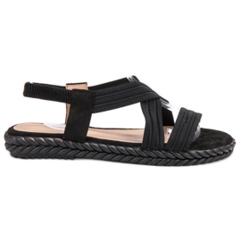 SHELOVET Sandalias de mujer cómodas negro SHELOVET Sandalias de mujer cómodas negro