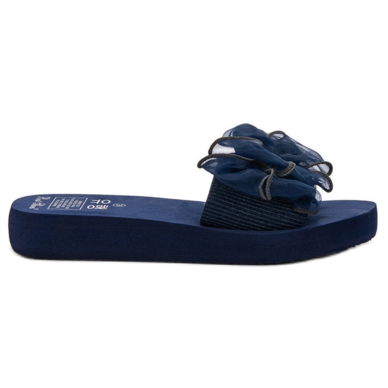 Best Shoes Pantuflas De Espuma Con Lazo azul