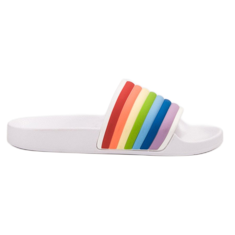 Sweet Shoes Chanclas de goma de colores blanco multicolor