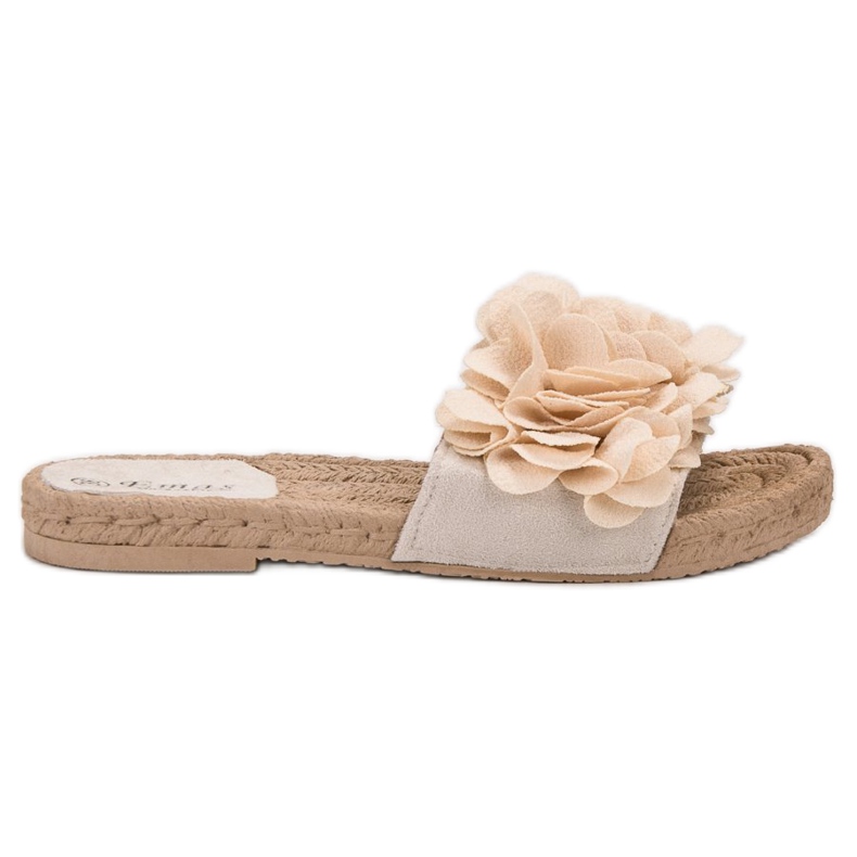 SHELOVET Pantuflas alpargatas beige