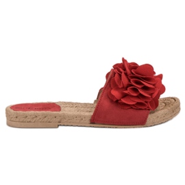 SHELOVET Alpargatas Pantuflas Rojas rojo
