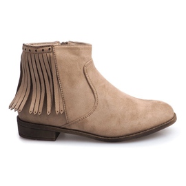 Botas de ante estilo boho 8355 Beige