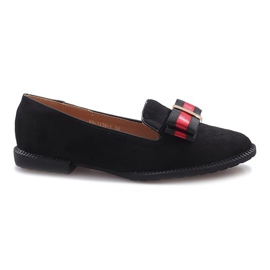 Zapatos sin cordones negros con lazo Rossa