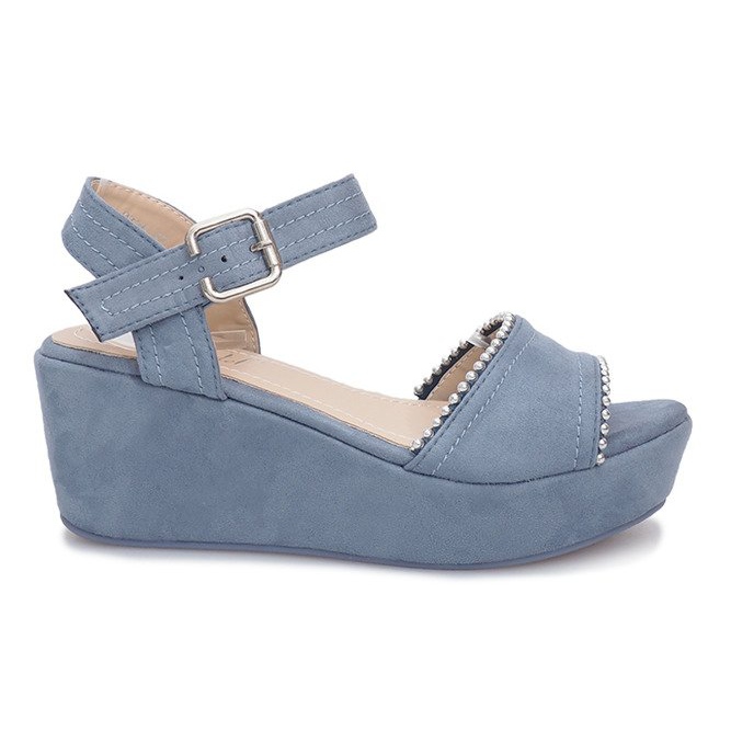 Sandalias de cuña Laguna azul