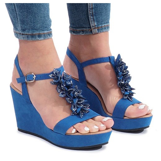 Sandalias de cuña Liris azules