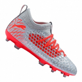 Zapatillas de fútbol Puma Future 4.3 Netfit Fg / Ag Jr 105693-01 multicolor gris