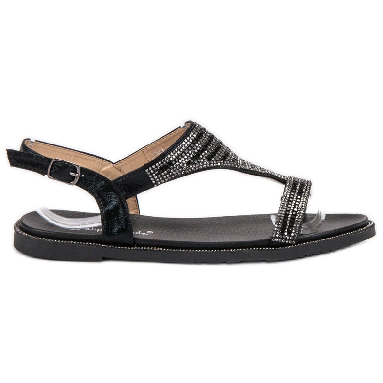 Super Mode Sandalias negras con estilo negro
