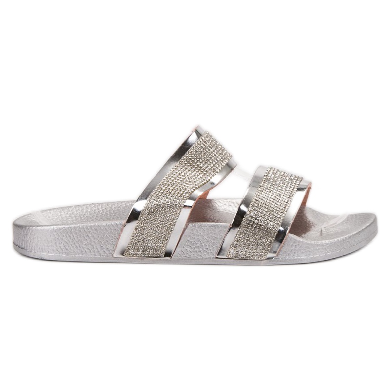 Erynn Pantuflas plateadas gris Erynn Pantuflas plateadas gris