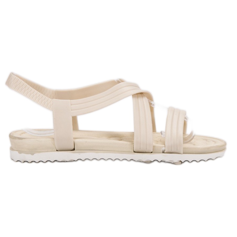 SHELOVET Sandalias de goma sin cordones blanco