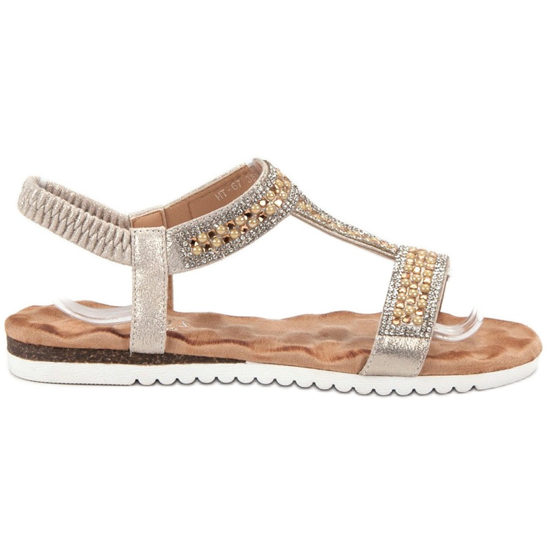 Emaks Sandalias de mujer decoradas amarillo