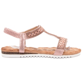 Emaks Sandalias de mujer decoradas rosado