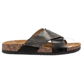 Bestelle Pantuflas Con Suela De Corcho negro