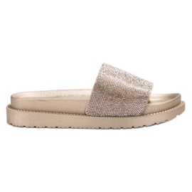 SHELOVET Pantuflas con Cristales amarillo