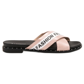 SHELOVET Pantuflas rosas de moda