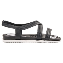 SHELOVET Sandalias de goma sin cordones negro