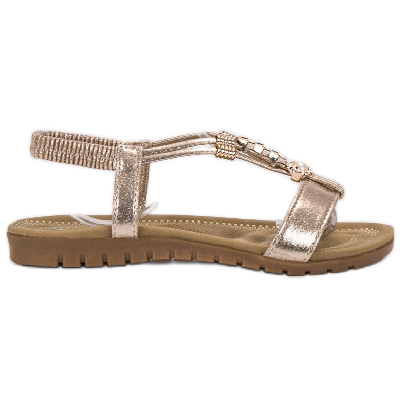 Top Shoes Sandalias Doradas Decoradas dorado