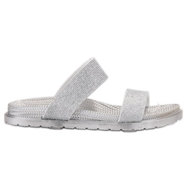 EXQUILY Zapatillas de goma de moda gris