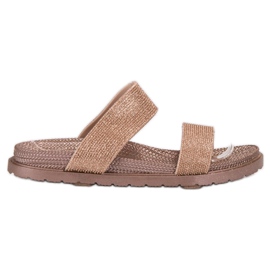 EXQUILY Zapatillas de goma de moda rosa