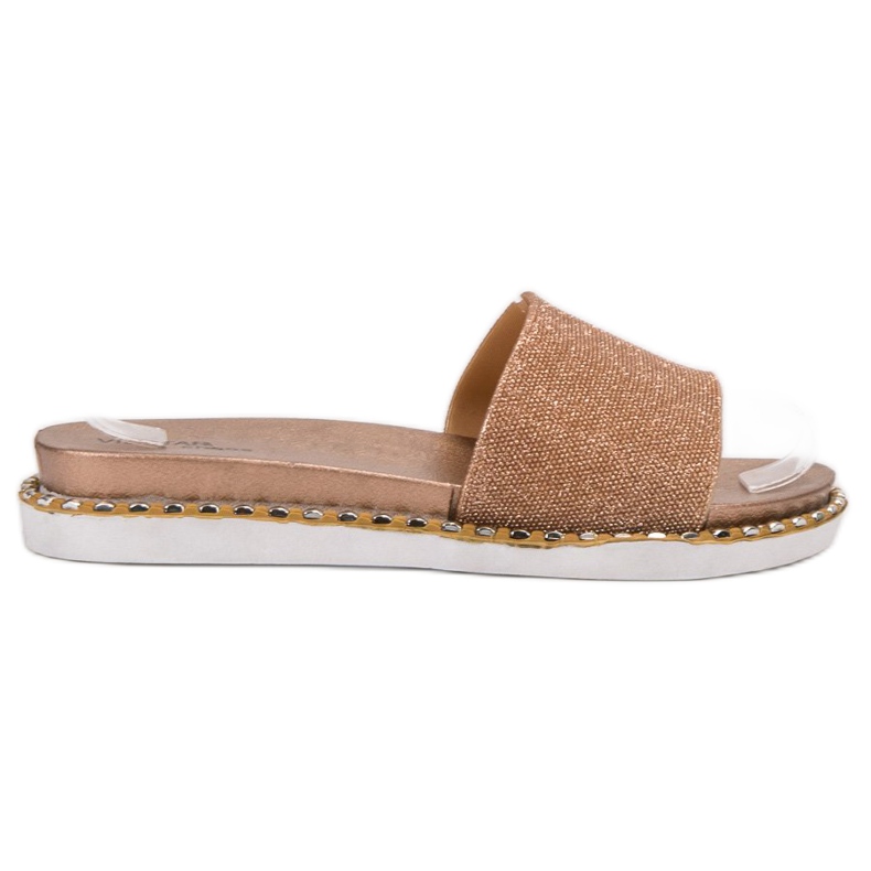SHELOVET Pantuflas De Goma Con Circonita Cúbica amarillo