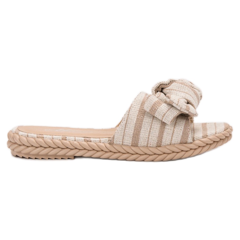 SHELOVET Pantuflas Con Lazo marrón