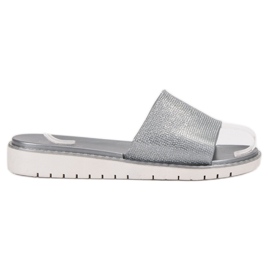 Fashion Zapatillas brillantes de moda gris