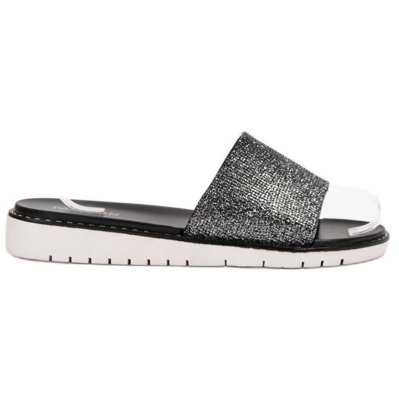 Fashion Zapatillas brillantes de moda negro