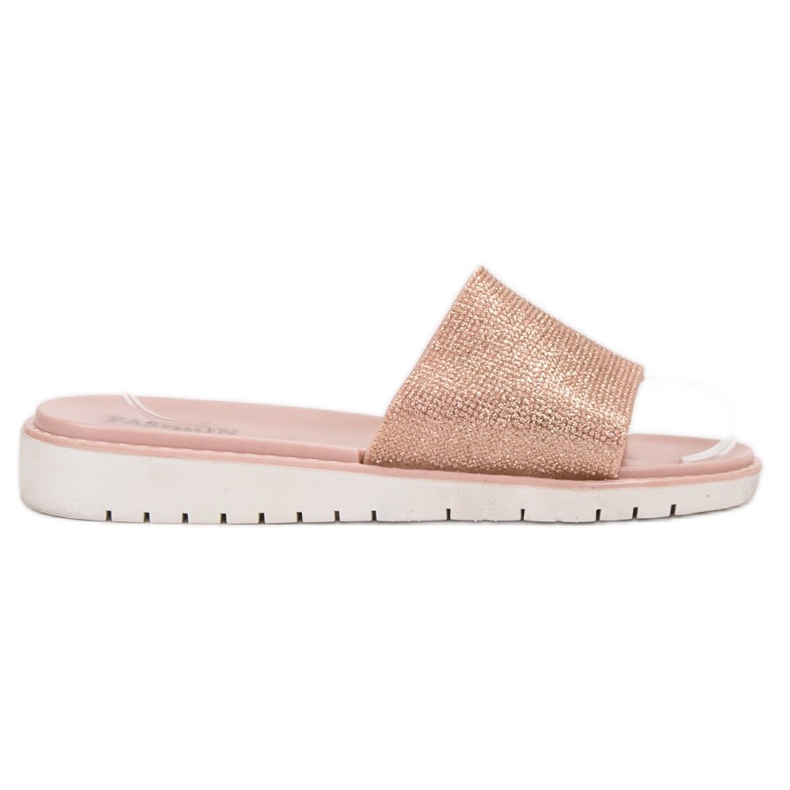 Fashion Zapatillas brillantes de moda marrón