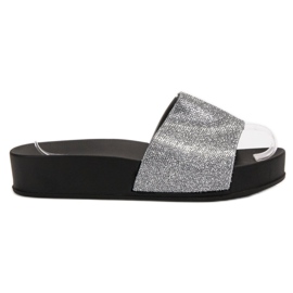 SHELOVET Zapatillas de goma en la plataforma gris