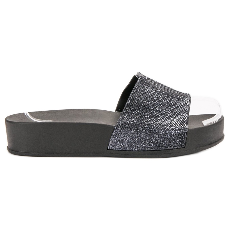 SHELOVET Zapatillas de goma en la plataforma negro
