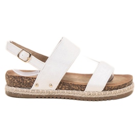 Bestelle Sandalias con purpurina blanco