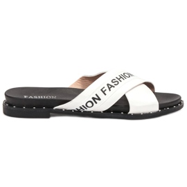 SHELOVET Pantuflas blancas de moda blanco