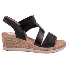 Clowse Sandalias de cuña ligeras negro